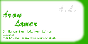 aron lamer business card